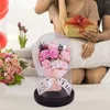 Dekorativa blommor Real Rose In Glass Dome Valentines Day Decor bevarad blomma för mamma
