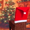 Stuhl Deckt Weihnachtscover rot nicht gewebter Tischdekoration Dining Seat Party Supplies