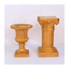 Vasos BLG210702 Gold Flor Artificial Stands Vaso Vaso Pillar Antique Glass para decoração de jardim de casamentos