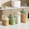 Storage Bottles Portable Cereal Dispenser Box Kitchen Beans Container Space Saving Household Food With Measuring Cup For Nuts