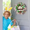 Decorative Flowers Easter Wreaths For Front Door Decorations Wooden Welcome Sign Multifunctional