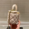 Mini bolso cosmético con asa, bolso de lujo de diseñador, bolso de cadena original para mujer, bolso cruzado, bolso de hombro, bolso de gran capacidad, múltiples