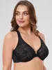 Bras Plus Racerback Lace Underwire Front Closure Bra