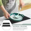 Table Mats 2 Pcs Kitchen Drain Mat Silicone Dish Drying Flatware Washer For Counter Silica Gel Sink