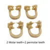Zajęcie bariery gumowej gumowej zaciski zapory zębów liściastych Materiał żywiczny narzędzia dentystyczne do laboratorium dentystycznego 4PCS/zestaw