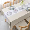 Table Cloth Waterproof Anti Scald Oil And Self-cleaning PVC Light Luxury High-end Tablecloth DGJ2142
