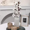 Decorative Flowers Artificial Flower Cotton Christmas Decoration Home Centerpiece Arrangements Party Supplies Room Decor Dried Plant