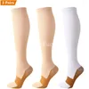 Calzini da uomo a 3 coppie di compressione di rame da donna uomo antidicale sollievo dal dolore graduato calze unisex ginocchiere alte 15-20 mmhg