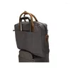 Briefcases Men's Canvas Bag Crazy Horse Skin Handbag Single Shoulder Leisure Business Messenger