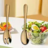 Ensembles de vaisselle Salade Salad Fork Easy Carring Kitchen Kitchen Ustensiles réutilisables en acier inoxydable ensemble pour le dîner de voyage de voyage de voyage