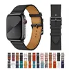 Äkta läderband smarta remmar för Apple Watch Ultra 49mm Band 41mm 45mm 40mm 44mm 42mm 38mm Äkta läder Watchband Armband Iwatch Series 8 7 3 4 5 6 SE Rem