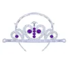 ジュエリーキッズガールズプリンセスソフィー最初の紫色の涙路ムエットチェーンネックレスティアラクラウンヘアクリップセットチャイルド240329ドロップd otq51