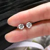 Stud Earrings Premium Real D Color Moissanite Diamond 925 Sterling Silver For Women Men Piercing Ear Push Back Jewelry