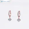 Tianyu Gems Jewelry Wholesale Price 925 Sterling Silver Gold Plated Classic White Moissanite Earring for Ladies