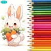 Crayons xren 1pc mignon de papeterie coréenne 72 Couleur crayon 2023 Cadeau de Noël pour filles garçons enfants Professional Art Drawing Supplies