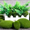 Flores decorativas Artificial Fake Moss Rock Green Eternal Plantas Eternal plantas de hierba