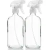 Flessen 2 Pack 250/500 ml Lege Clear Glass Spray Navulable Containers voor essentiële oliën Defic -sproeier met mist- en stroominstellingen