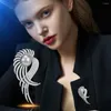 Broschen Luxus Brosche silberne Flügel exquisite Zirkon eingebaut hochwertige Frauenkleidung Revers Stecknadel Schmuckzubehör Geschenke