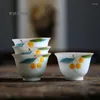 Tazze Piattini 2PZ!!!!WIZAMONY Jingdezhen Drinkware Set di tazze da tè Ciotola Tazze da tè in ceramica bianca Cappello Celadon in porcellana cinese