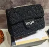 Designer Pattern Bolsa de ombro de pele de carneiro Saco de mensagens manta de diamante quadrado Bolsa clássica de sacolas quadradas para mulheres qualidade