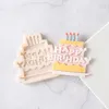 Stampi da forno Buon compleanno Lettere inglesi Torta fondente Stampo in silicone Pasticceria Stampo per cioccolato Caramelle Gelato Strumento fai da te