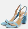 24s/s elegant sommar så naken tie pump mocka sexig lekfull back party bröllop brud skor dam chunky high klackar ruta 35-43