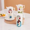 Kopjes Schoteltjes Koreaanse meisjesstijl Afternoon Tea Koffie Enkele theepot Keramische set Twee moeder koffiepot Geschenkpot en Cu