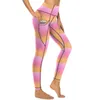 Женские леггинсы тропические закаты йога брюки сексуальный розовый и оранжевый графический толкатель