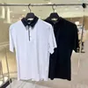 T-shirt maschile maschile golf polo 2024 estate nuovo fresco inserto in tessuto flip collare manica corta top sport comodi e traspiranti j240402