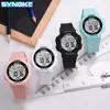 Zegarek obserwuje dla kobiet dziewczęta 50m wodoodporna synok marka silikonowa Student Student Cyfrowe zegarki