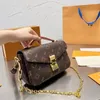 10A Wysokiej jakości Pochette East West Metis Vintage Designer torebki sprzęgła skóra klasyczna torba łańcuchowa na ramię mody crossbody torebki damskie