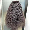 Partihandel malaysisk peruansk brasiliansk naturlig svart vattenvåg 13x6 schweizisk spets frontal peruk 18 tum 100% rå jungfru remy mänsklig hår till försäljning