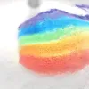 Kąpiel 110G Bomba kąpielowa Rainbow Cloud Kolorowa sól morska naturalny ręcznie robiony ręcznie do złuszczania nawilżania suchej skóry dla kobiet, mamy, dziewcząt, dzieci