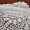 Tafelkleed gehaakt loper Doily Handicraft Home Decor Ovaal tafelkleed vintage wit katoenen platteland