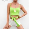 Tanks pour femmes camis y2k tops sexy womens tube top top green nevel sans manches grem grunge tanks camis gest bralette mignon cropped feme féminin vêtements y240403