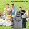 Verktyg Portable 4 Personer Picknick Backapck Rucksus vandring utomhus camping BBQ Lunchväska med bordsartiklar