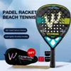 Racchetta da spiaggia in fibra di carbonio da tennis 18k Grip Antivibratori Padel Paddle Pala Uomo Donna Borsa da spiaggia moda 240401