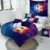 Bedding Sets Beddingoutlettlet Football Water and Fire Toupet Capa meninos adolescentes Decoração de poliéster Conjunto de amantes