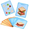 Montessori Wooden Burger تكديس ألعاب للأطفال الصغار والأطفال.