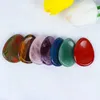 Masaje de piedras rocas Jade Chakra Palm Stone Natural Crystal Quartz Whist Thumb Gemstone Healing Massager Decoración del hogar 240403