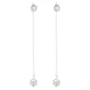 Kolczyki naszyjne Zestaw 2024 Trendy White Gold Bube Crystal and Pearl for Women Cubic Cyrron Symulowana biżuteria