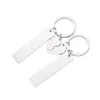 5pairs spiegel Poolse roestvrijstalen split hart hanger Keychains voor dames heren feest souvenir autosleutel sieraden 240320