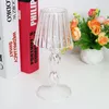 Ljusstakar 2st Desk Lamp Design Glass Ljusstake Transparent Romantiska hantverk för matsal Bröllopsdekor