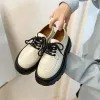 Shoes Fashion Comfortable Female Vulcanized Shoes British Style Autumn Oxford Dress College Style Autumn Thick Soled Everything Shoes