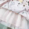 新しい女の子のパーティードレスキッズデザイナー服ライトピンクのデザインベビースカートサイズ100-160 cm動物パターンプリンセスドレス24april