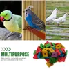 Andere Vogelversorgungen 100 Holzblöcke Haustier Holzspielzeug -Kautraining beißen für Cockatiel Finch gemischte Farbe