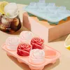 Moldes de cozimento Silicone Rose Bandeja de Gelo 6 Compartimento Molde de Bola Fácil Demold Food-grade para Bebidas Doces de Chocolate