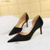 Dress Shoes Women Fashion Serpentine Sandals Ladies Thin High Heel Pointed Plus Size Cute Pump Sandalias De Mujer Verano H240403FOHU