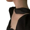 Lenços de 120 cm mulheres estreitas lenço longo lenço sólido cor de chiffon de borracha de seda amarrada de saco preto fita faixa para a cabeça da cabeceira da cabeceira