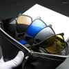 Les cadres de lunettes de soleil détruisent des verres pour la conduite extérieure polarisé les hommes d'aspiration magnétique Clip interchangeable